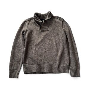 Banana Republic  Brown Lambs Wool Blend Shawl-Collar Sweater Pullover sz Medium